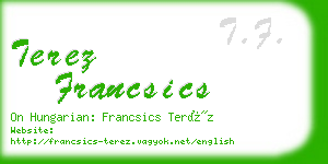 terez francsics business card